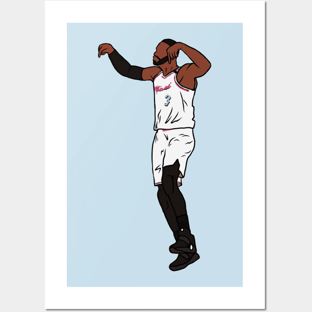 Dwyane Wade Vice Celebration Wall Art by rattraptees